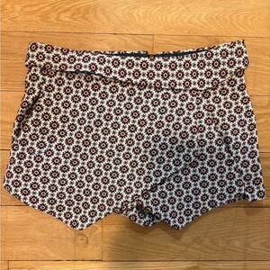 Zara Red and Blue Patterned Skort